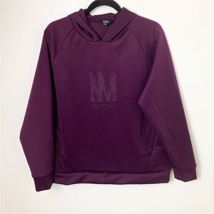 Nicole Miller Sport Women's Scuba Activewear Purple Pullover Hoodie Size 2X